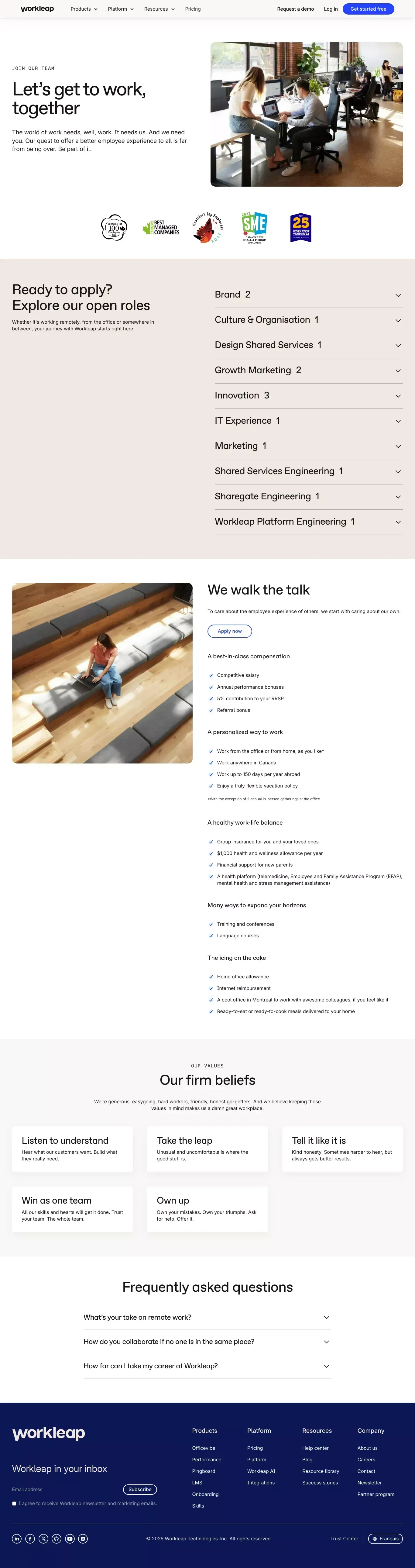Join our team. Join Workleap. - Career design