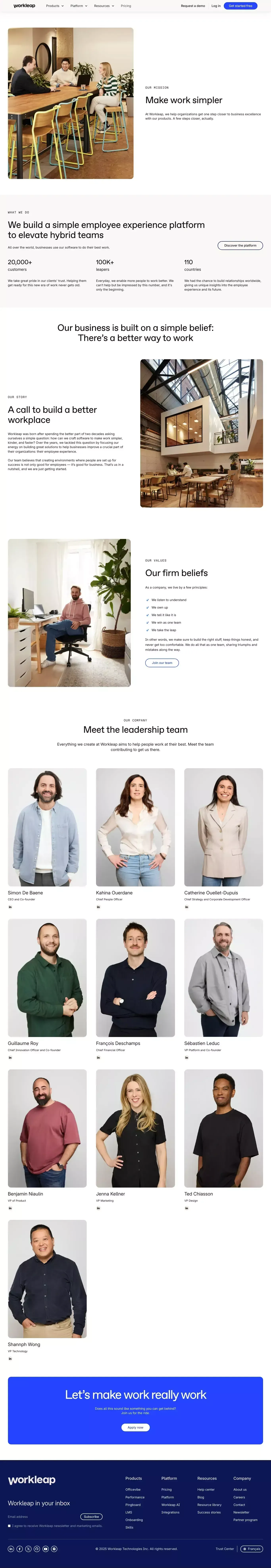 Get to know us | Workleap - About Us  design