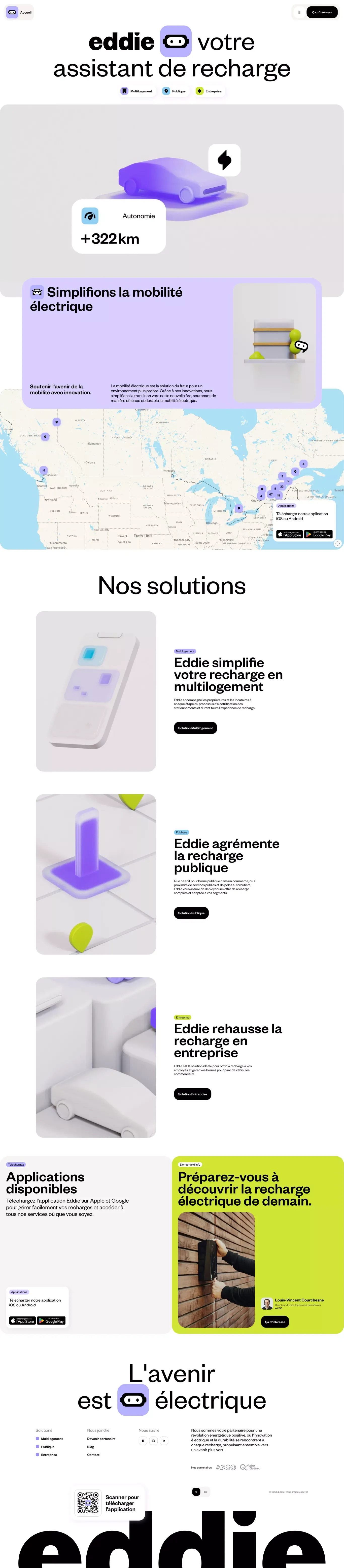 Accueil - Eddie - Landing design