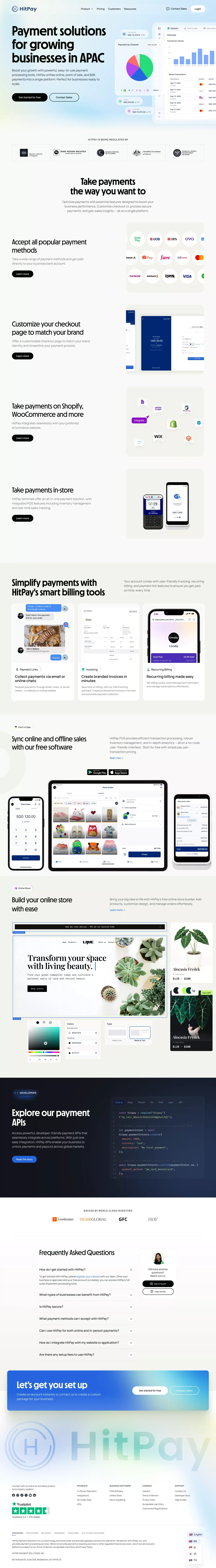 HitPay: All-in-one Payment Solutions for Growing Businesses - Landing design