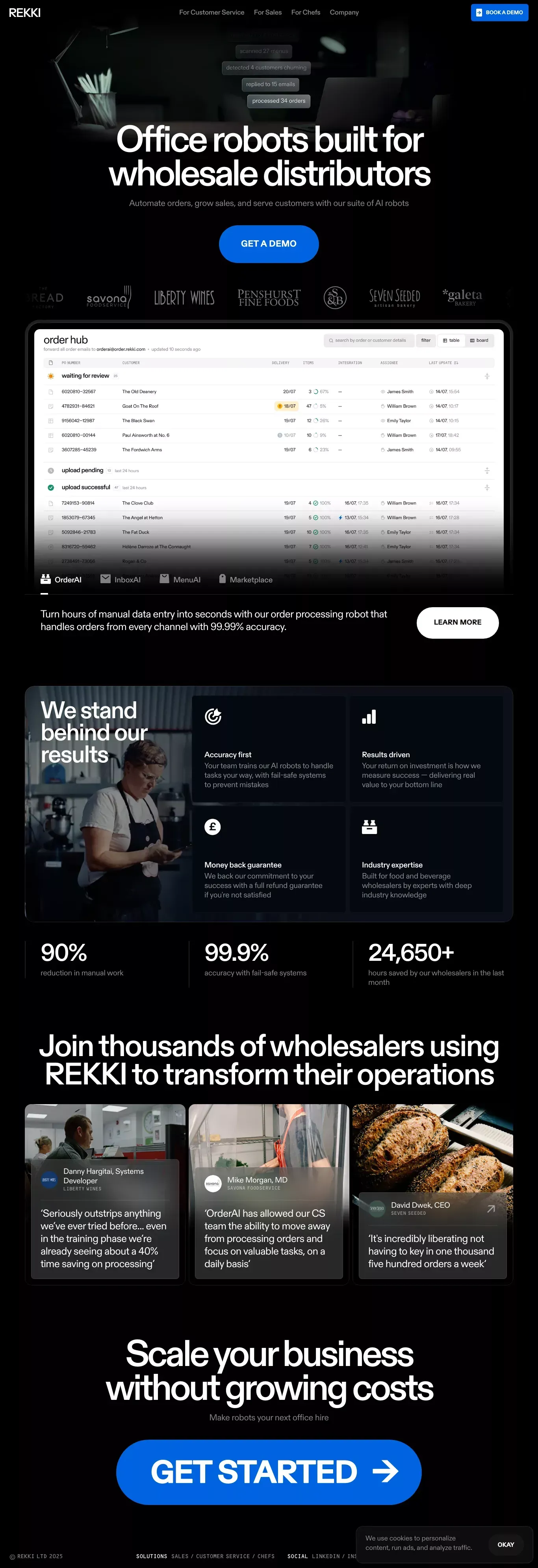 REKKI - We make wholesale operations smarter so you can serve better - Landing design
