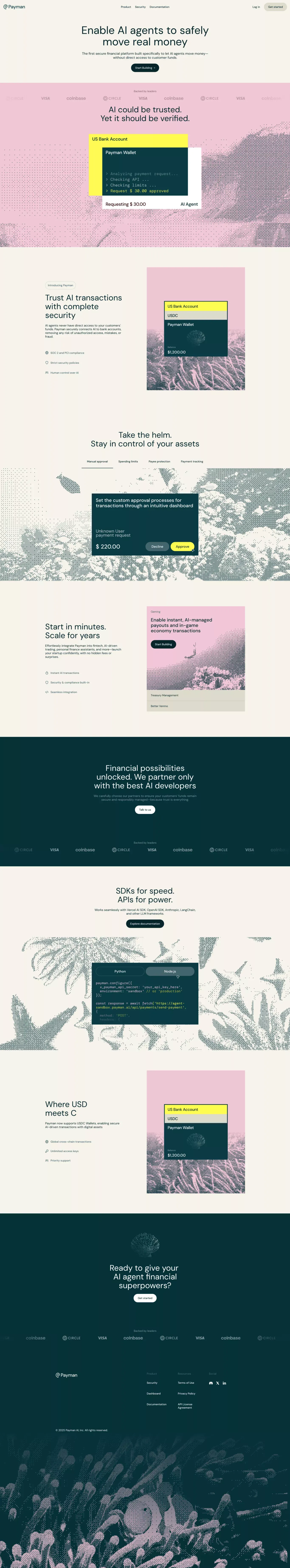 Payman - Landing design