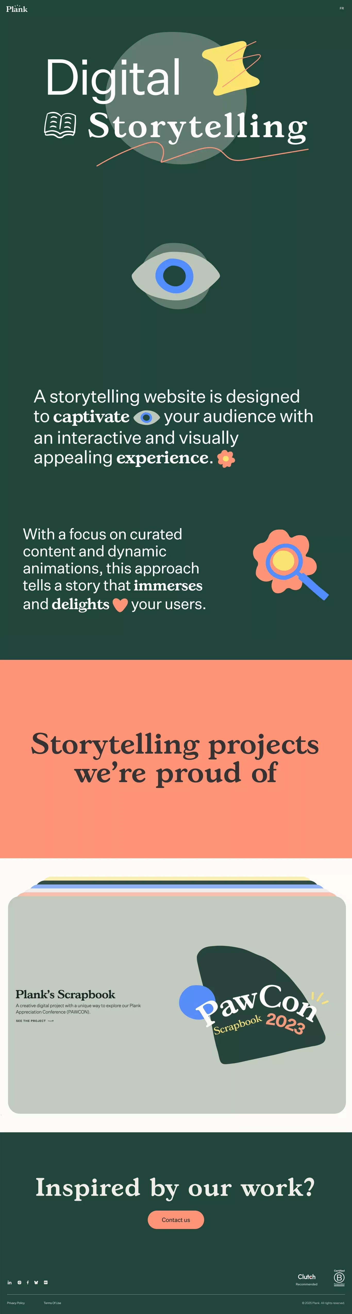 Digital Storytelling - Landing design