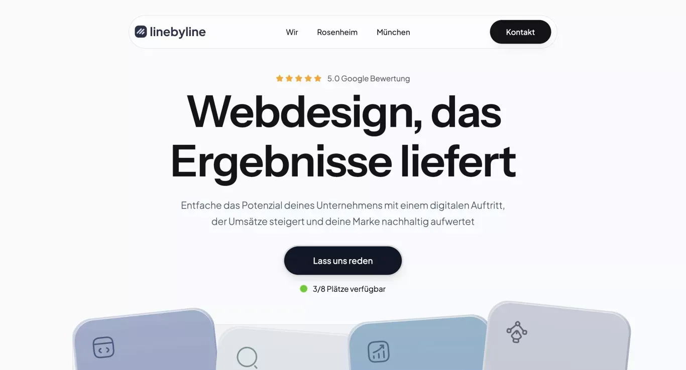 LinebyLine – Professionelles Webdesign - Landing design