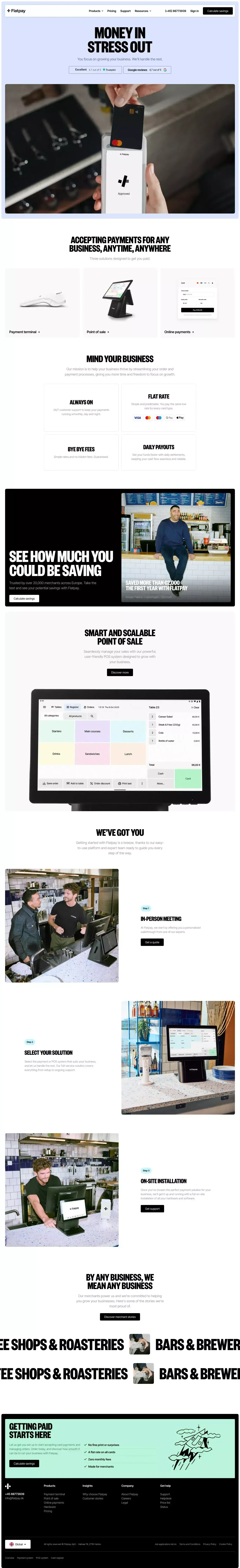 Flatpay: Affordable Payment Solutions | Unmatched Service - Landing design