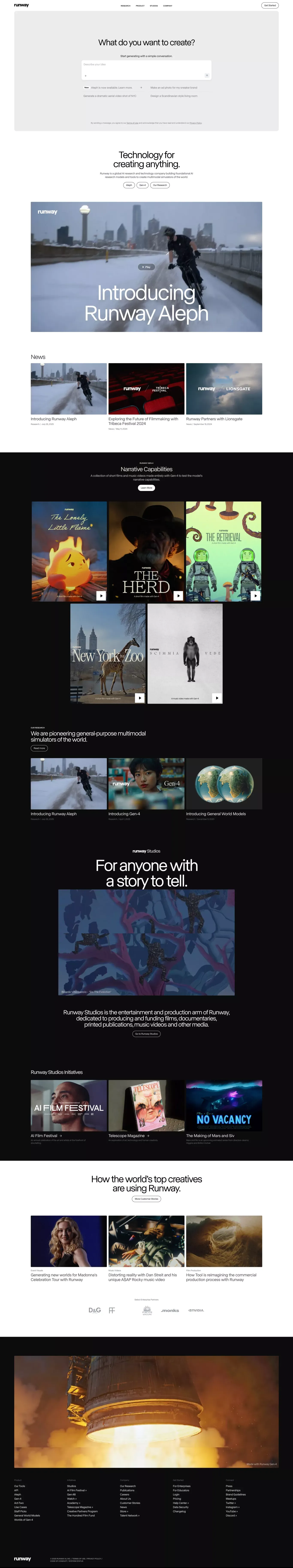 Runway | Tools for human imagination. - Landing design