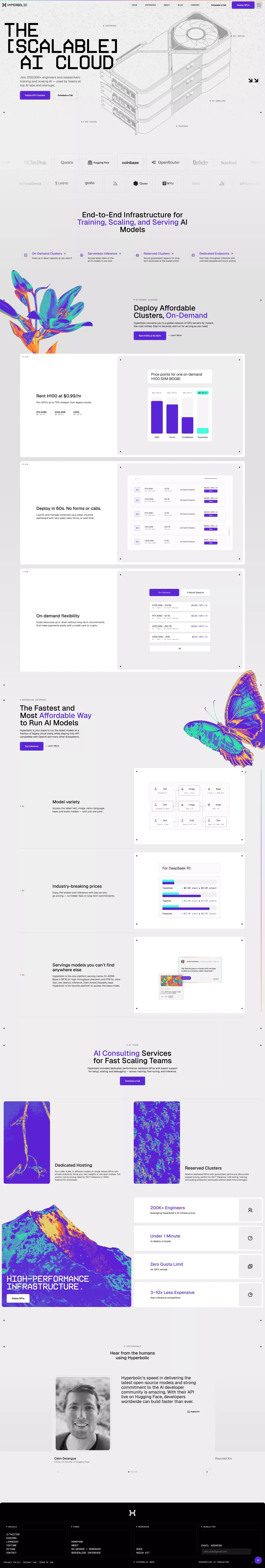 Hyperbolic – The Open-Access AI Cloud - Landing design