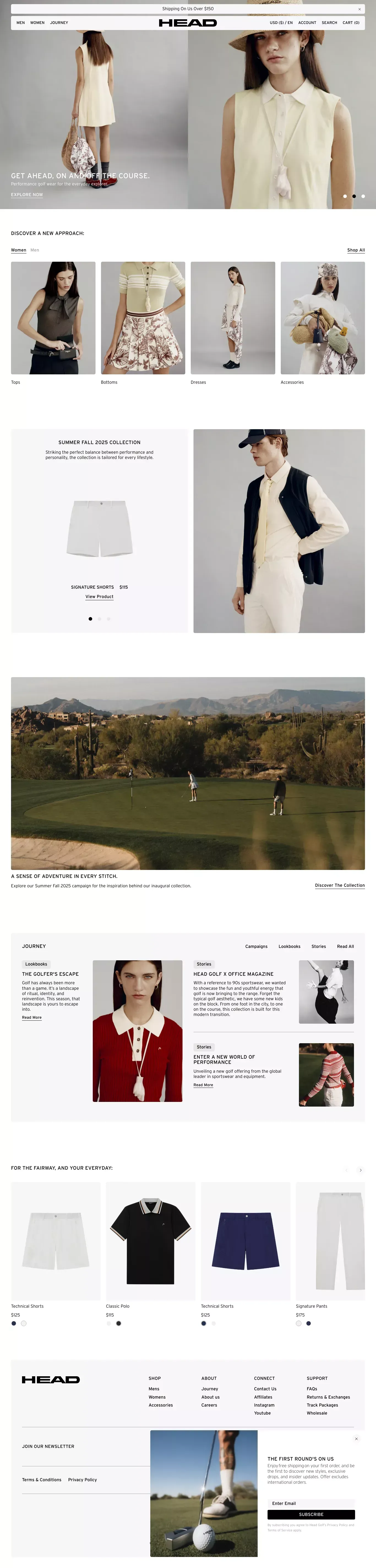 Men & Women's Versatile Golf Apparel | Head Golf - Ecommerce design