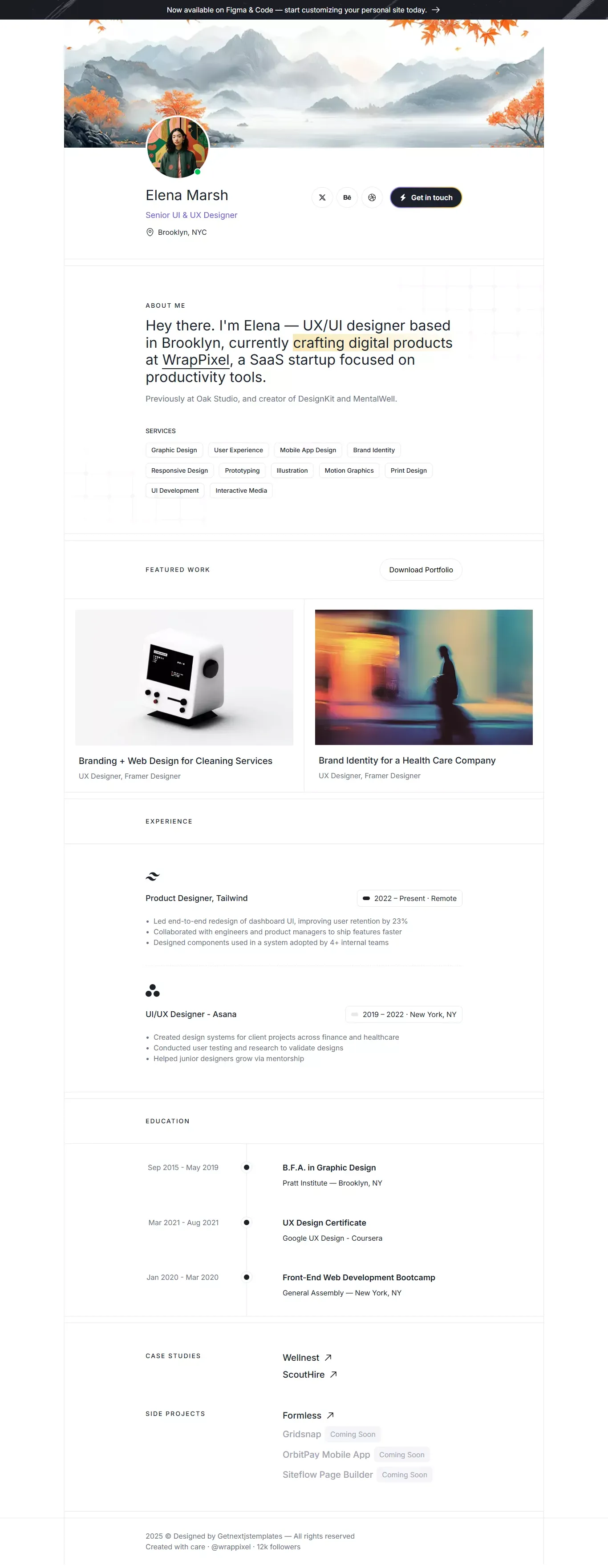 Typefolio – Simple One Page Portfolio Template - Portfolio design