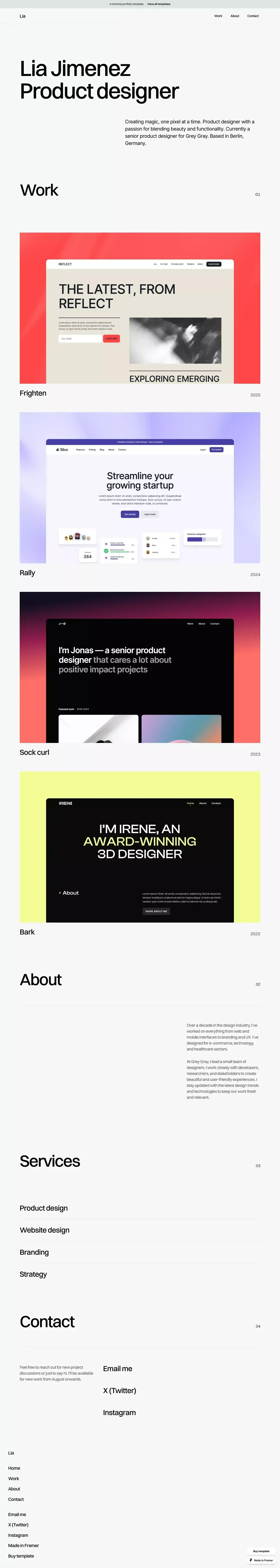 Format - Portfolio Template for Framer - Template design