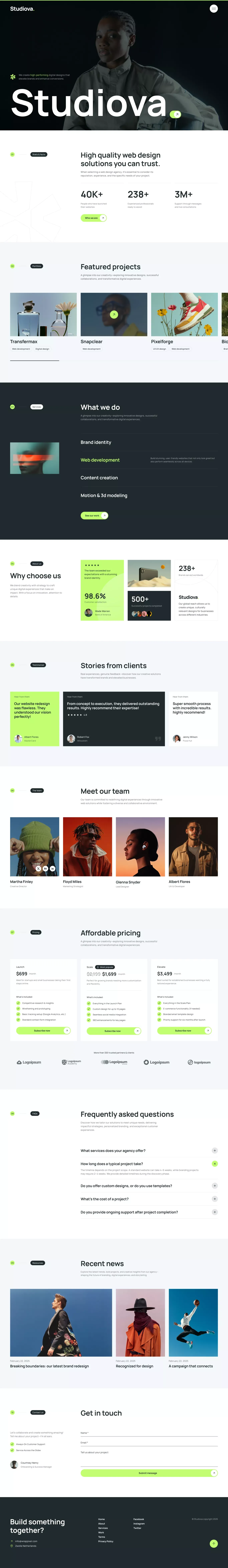 Studiova NextJS Template - Modern Web Development with Next.js, Tailwind, React & TypeScript - Template design