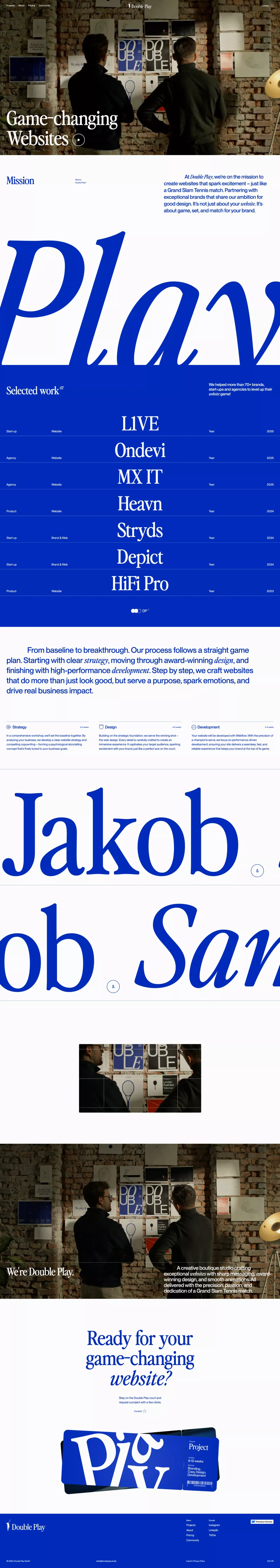 Double Play GmbH - Portfolio design