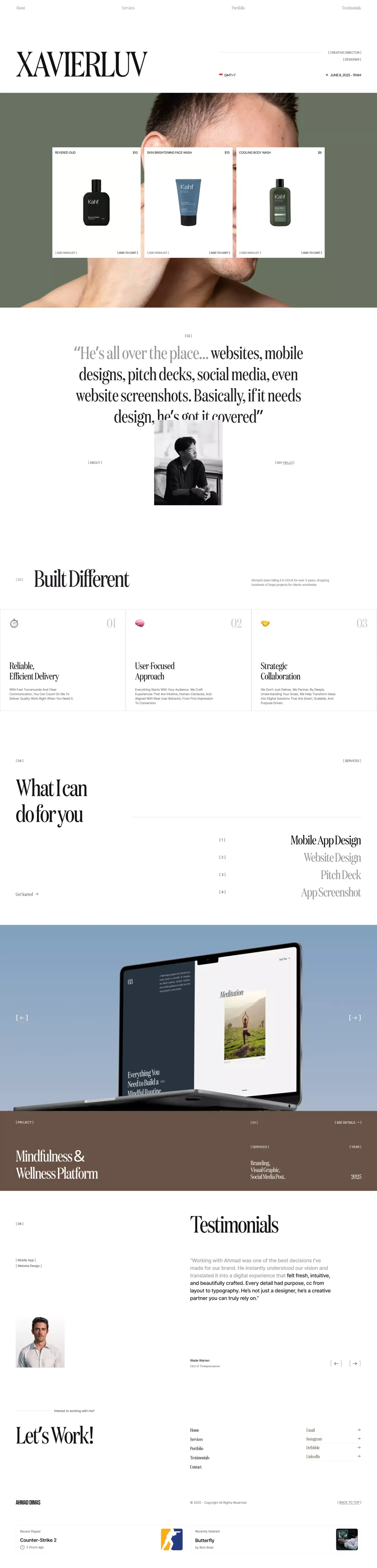 XAVIERLUV - Portfolio design
