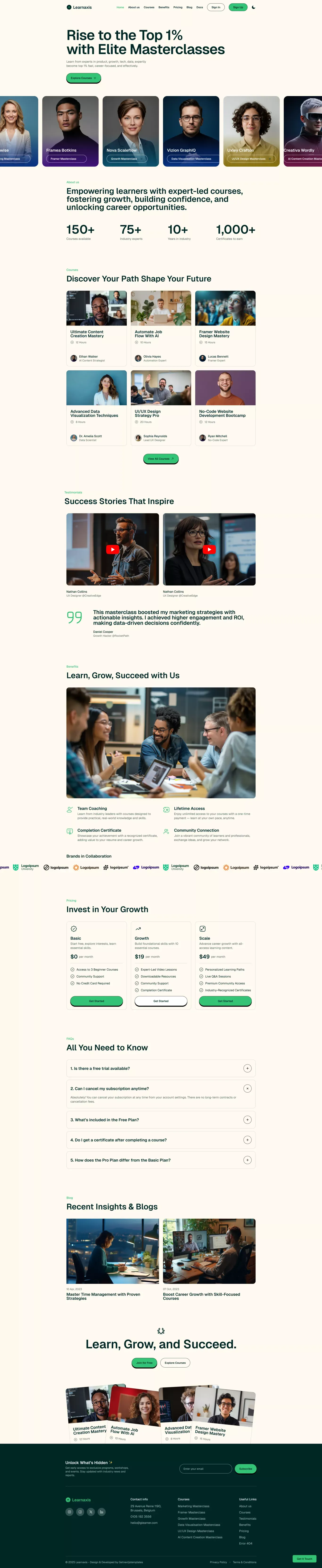 LearnAxis – Modern Education Template with Next.js - Template design
