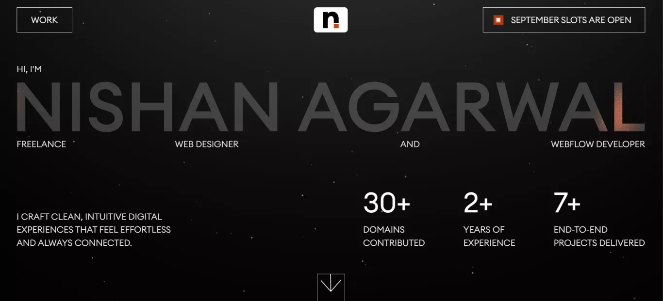 Nishan Agarwal – UI/UX Designer & Webflow Developer - Portfolio design