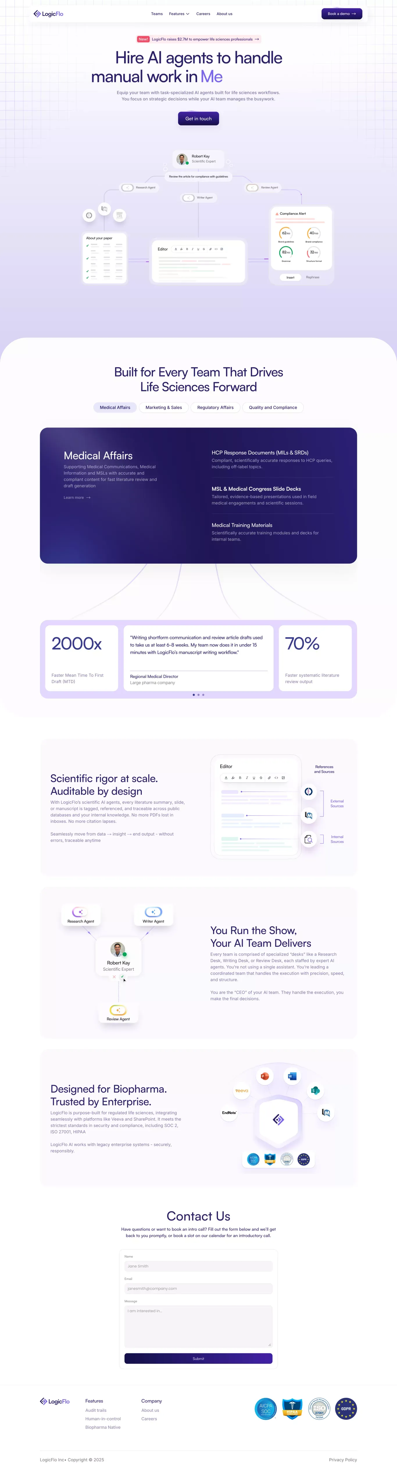 LogicFlo AI - Landing design