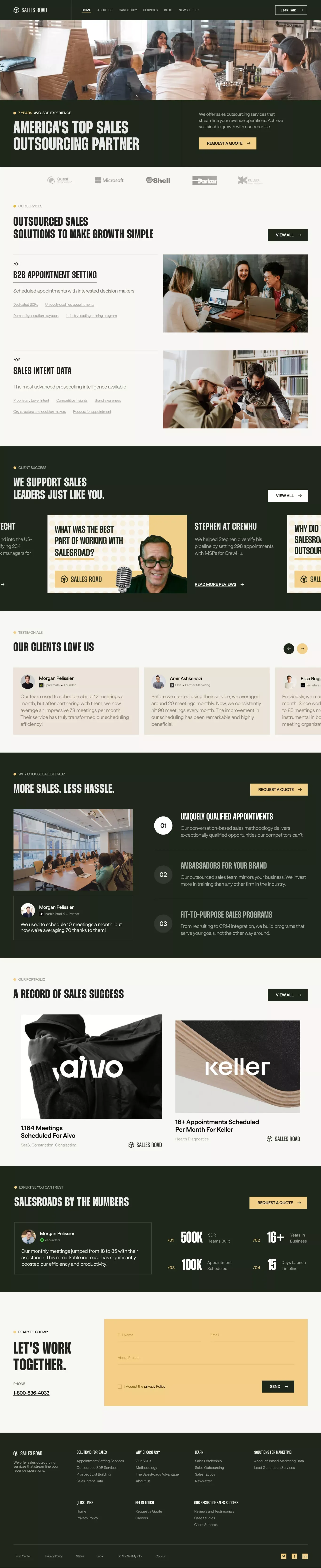 SalesRoad - Your B2B Partner - Landing design