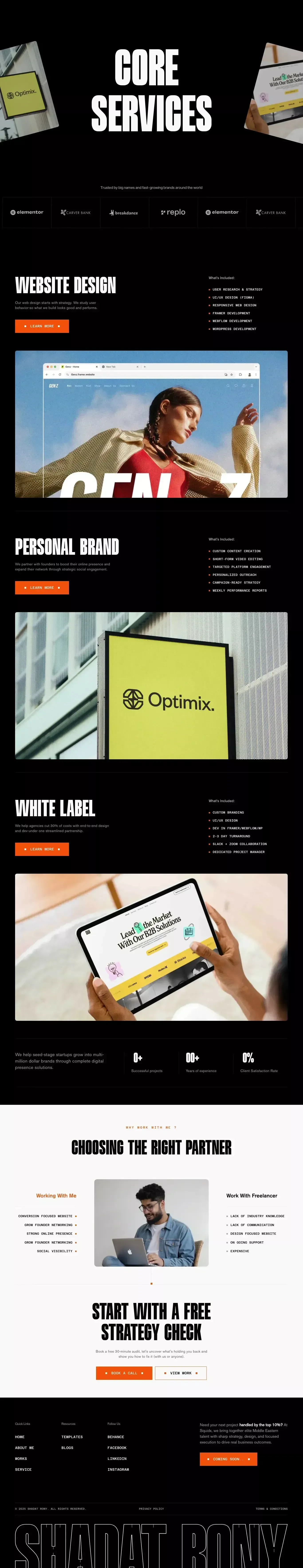 Shadat Rony - Full-Stack Marketing & Web Design Services - Template design