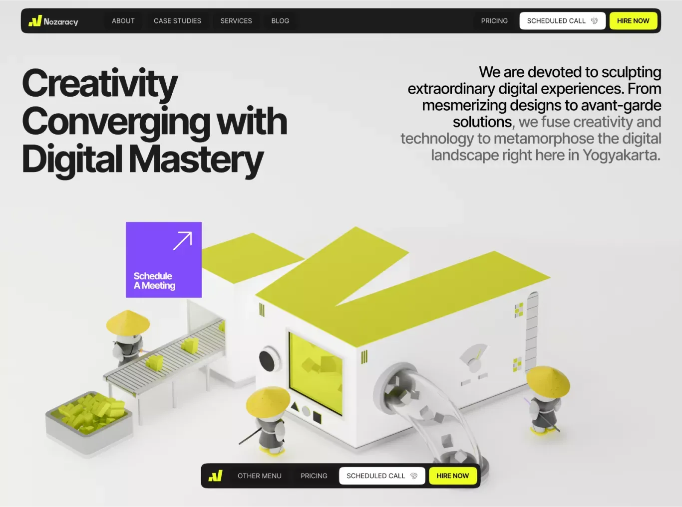 Nozaracy Brand - Landing design