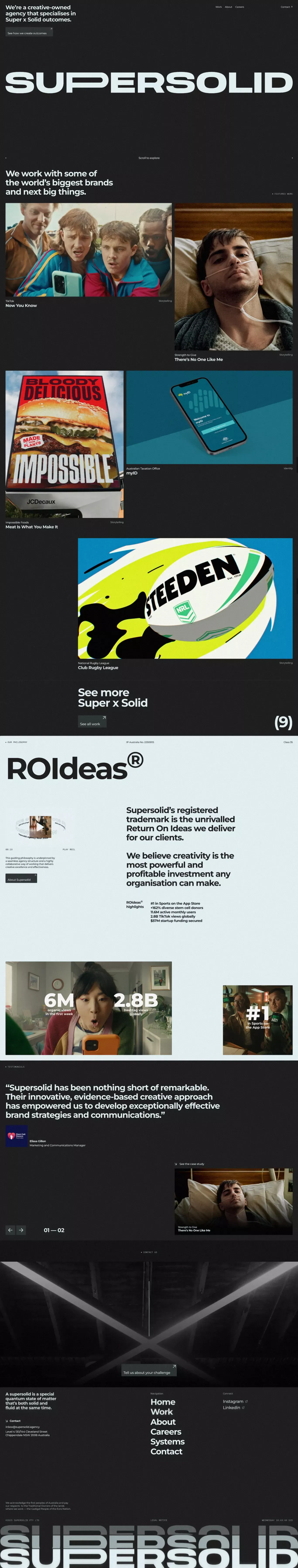 Supersolid | Independent Creative Agency in Sydney - Portfolio design