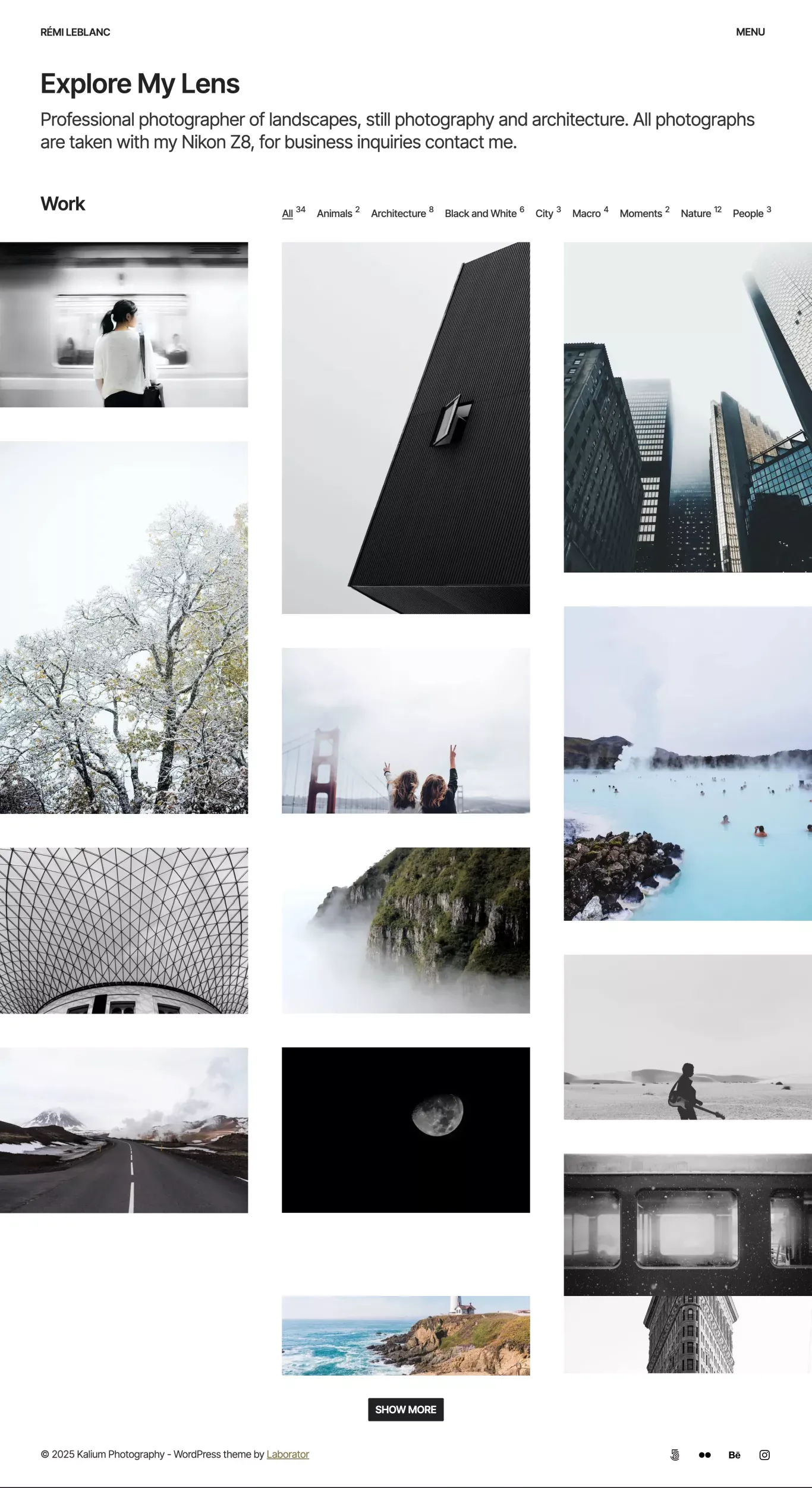Work - Rémi Leblanc - website design