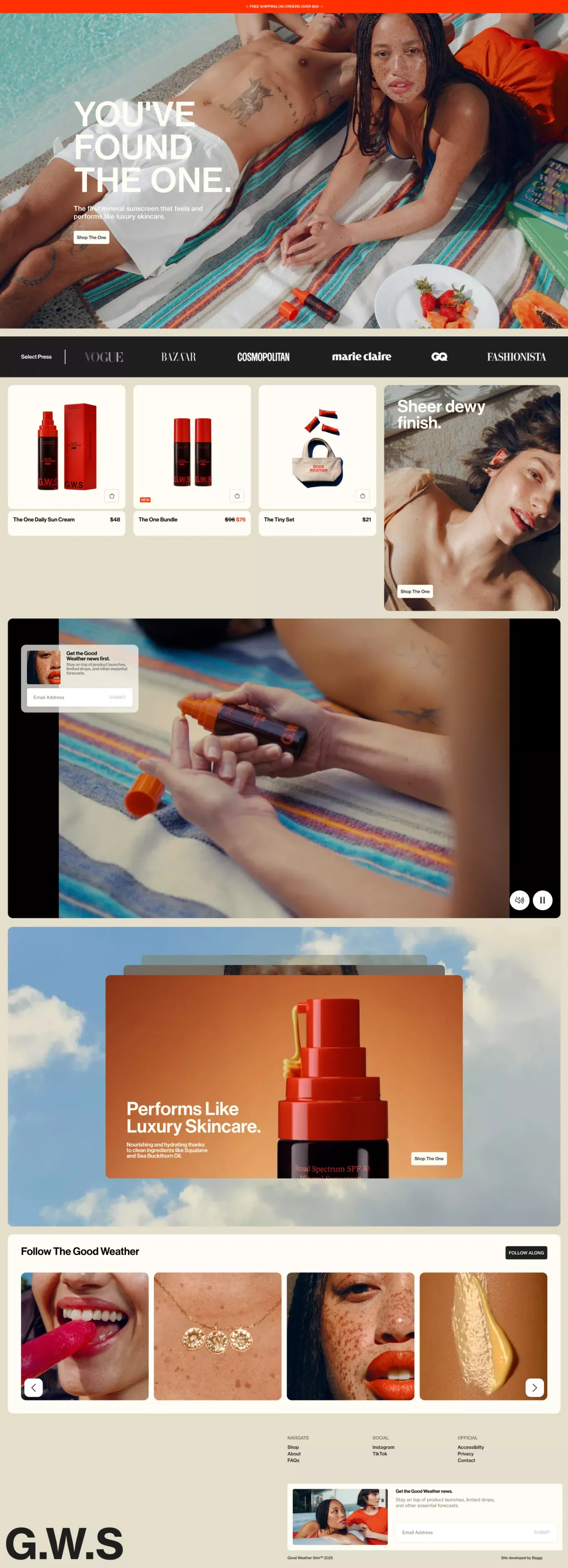 Good Weather Skin - Ecommerce design