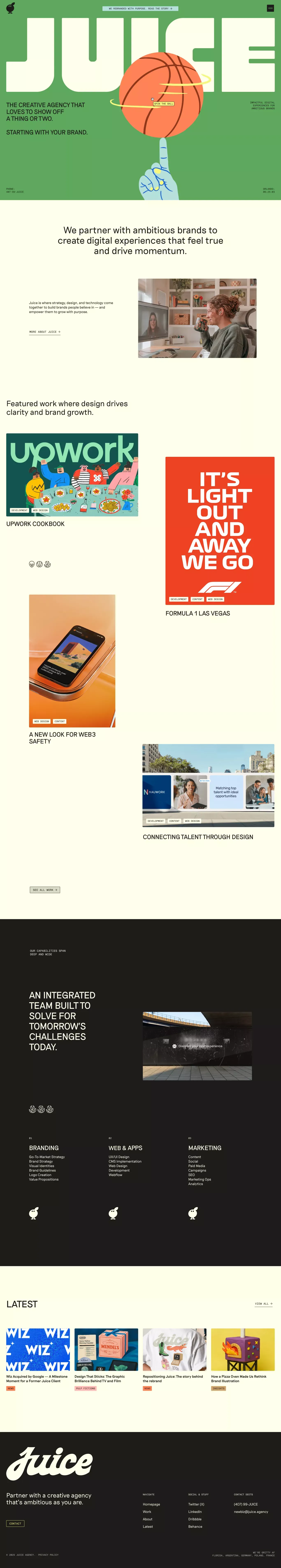 Creative Branding & Web Agency in Orlando | Juice - Portfolio design