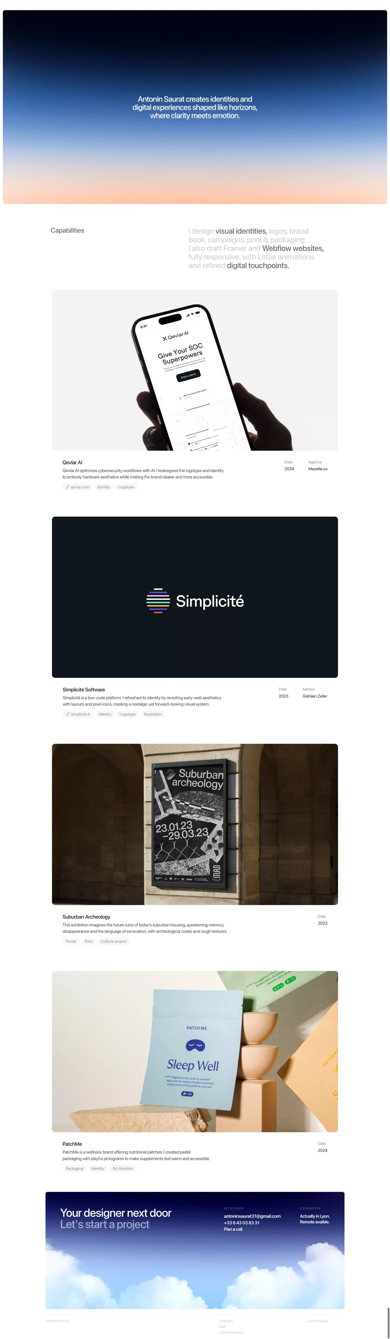 Antonin Saurat - Graphic Designer - Portfolio design
