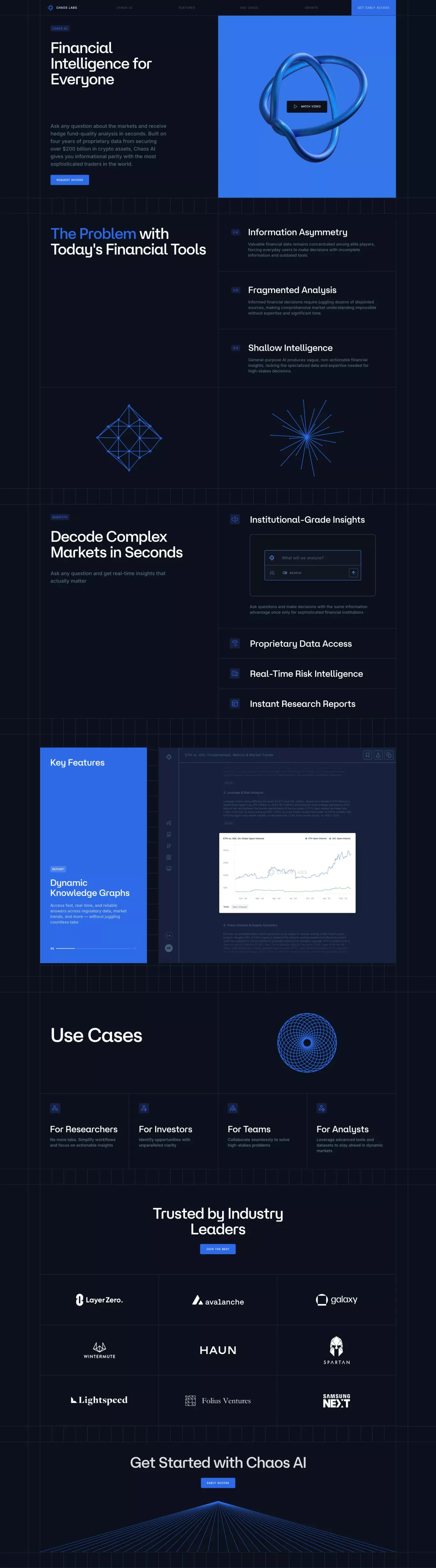 Chaos Labs AI - Landing design