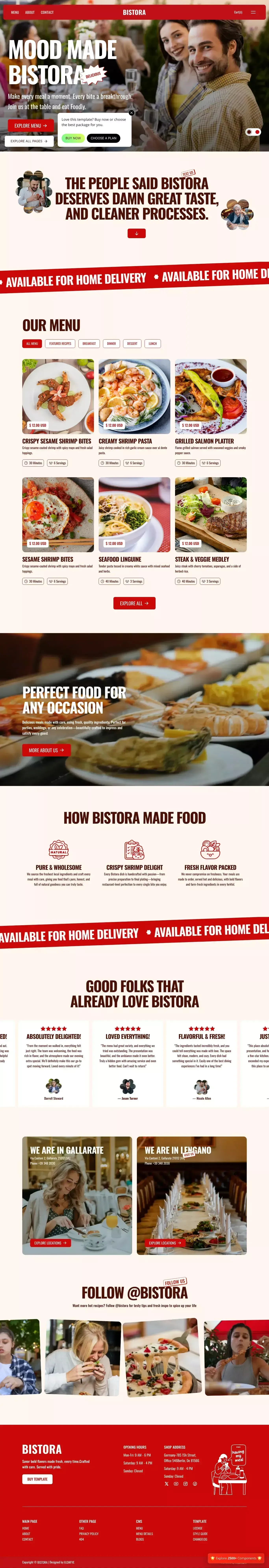 Bistora - Webflow Ecommerce website template - Template design