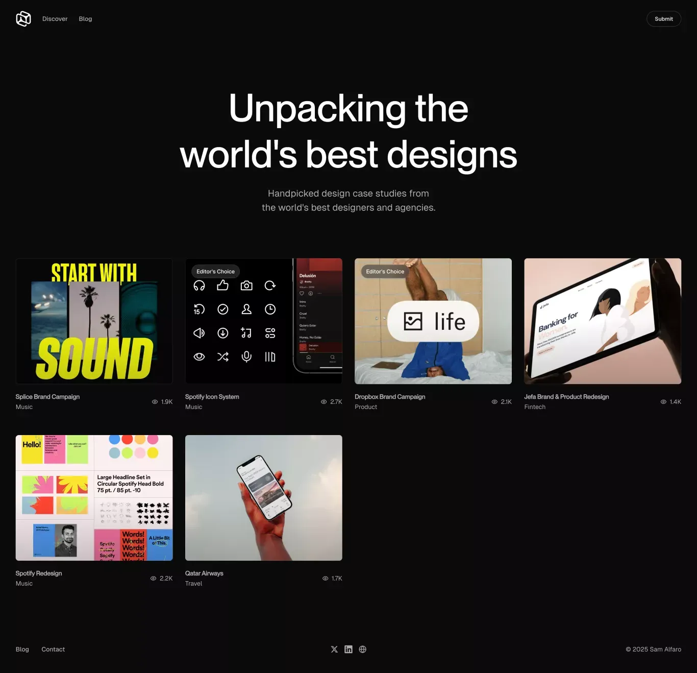 Unpack.so — Unpacking The World's Best Designs - Landing design