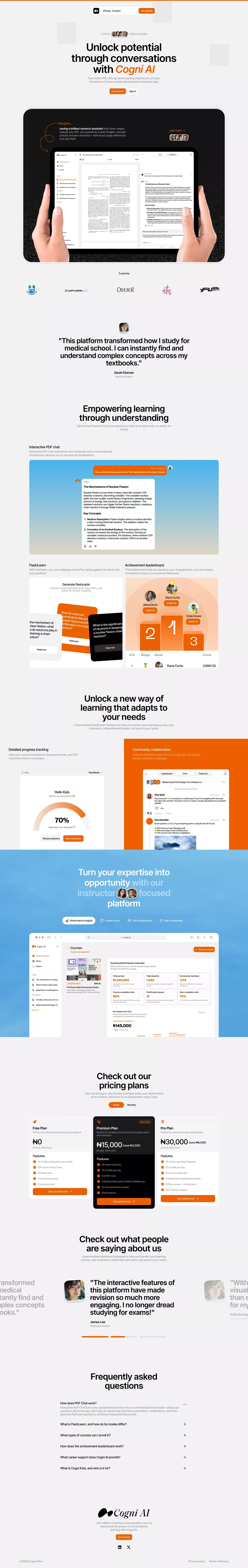 Cogni AI - Landing design