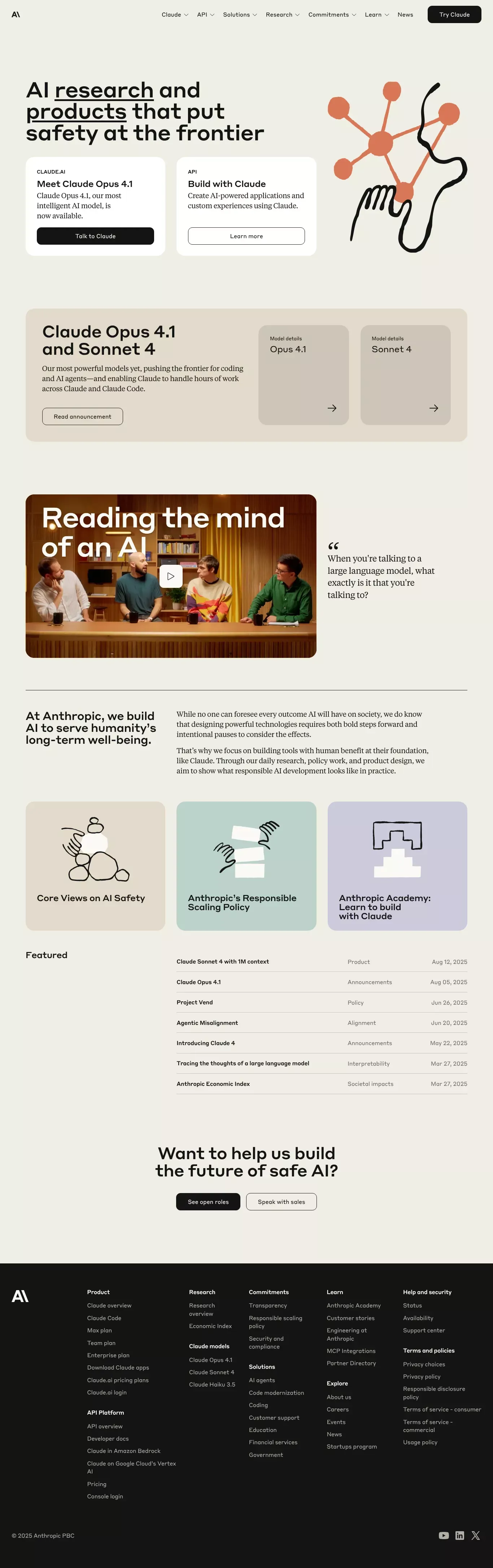 Anthropic - Landing design