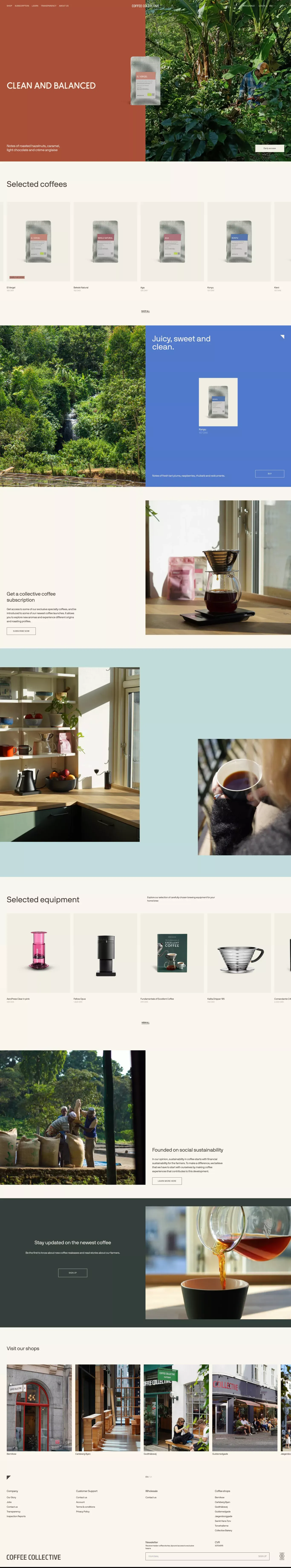 Coffee Collective - Ecommerce design