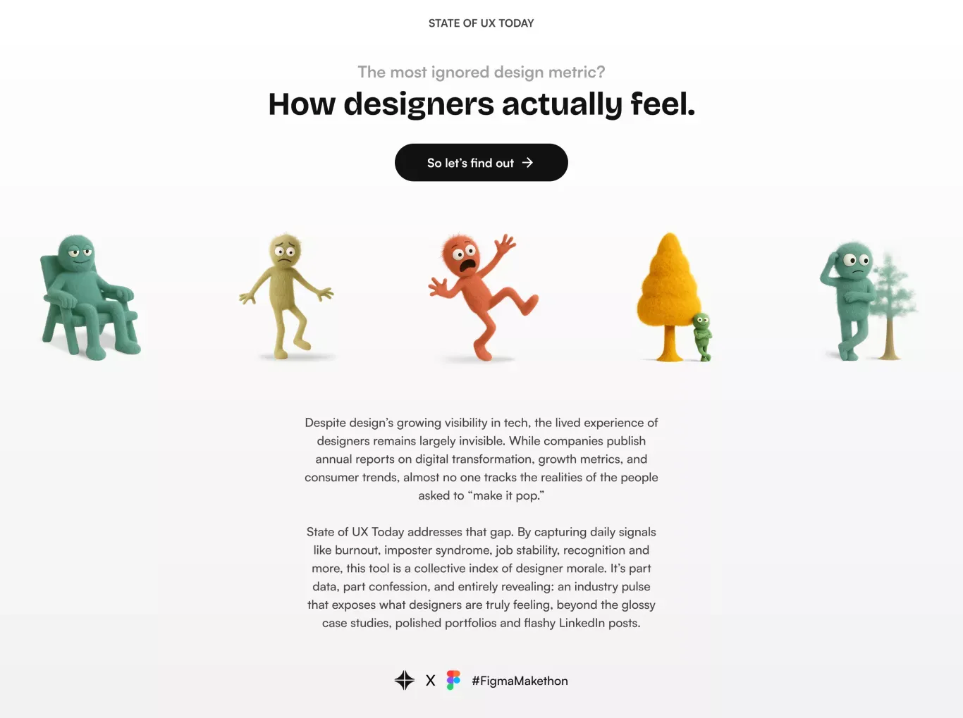 State Of UX Today - Landing design