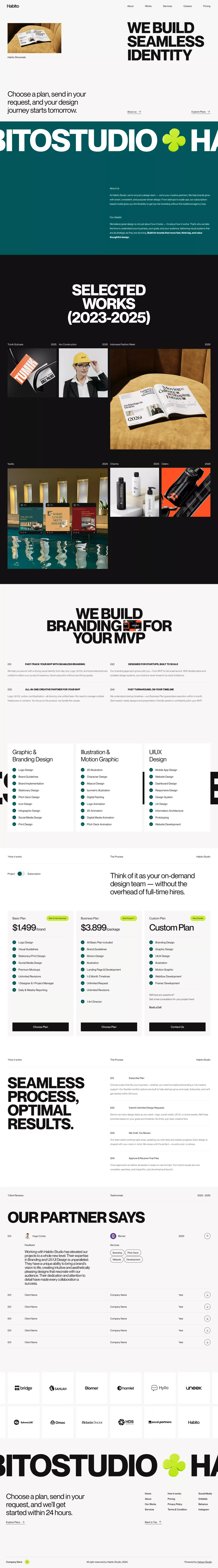 Habito Studio — Seamless Brand Identity & On-Demand Design - Portfolio design