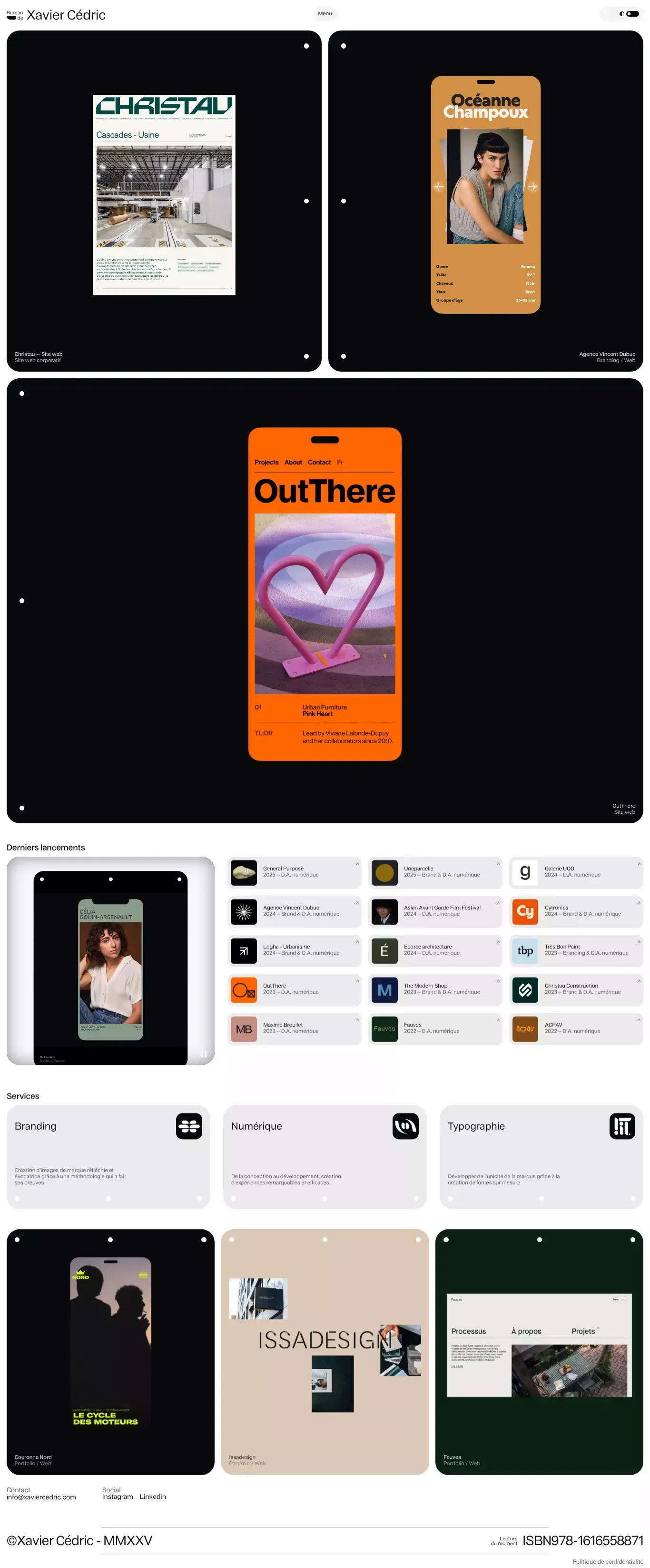 Xavier Cédric - Portfolio design