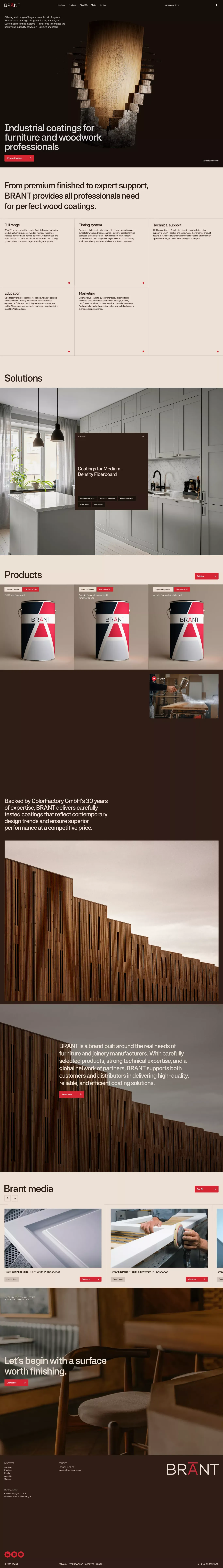 BRANT — Tailored to enhance the beauty and durability of wood in Furniture, and Doors. - Other design