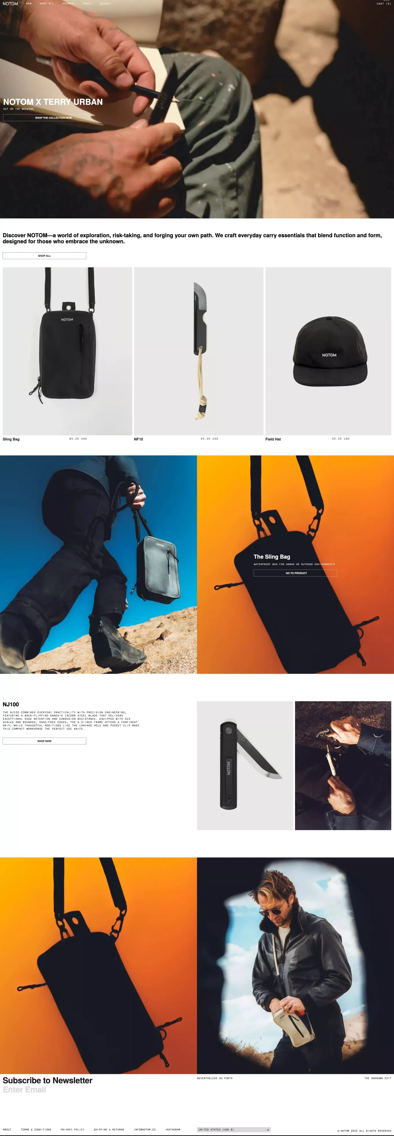 Notom - Ecommerce design