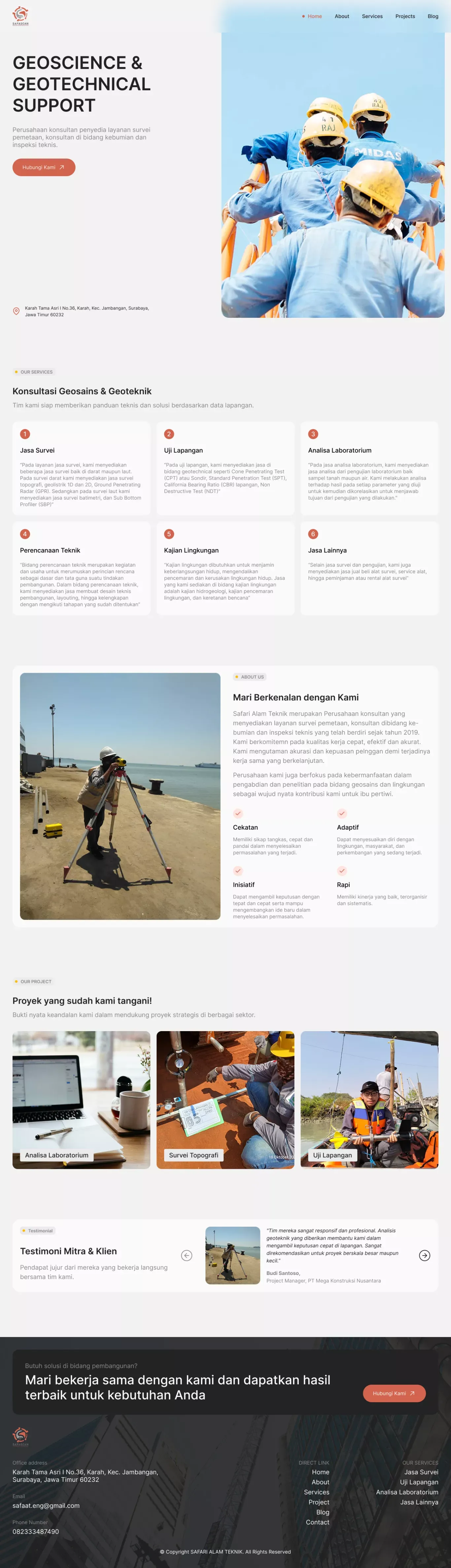 SAFASCAN Website - Landing design