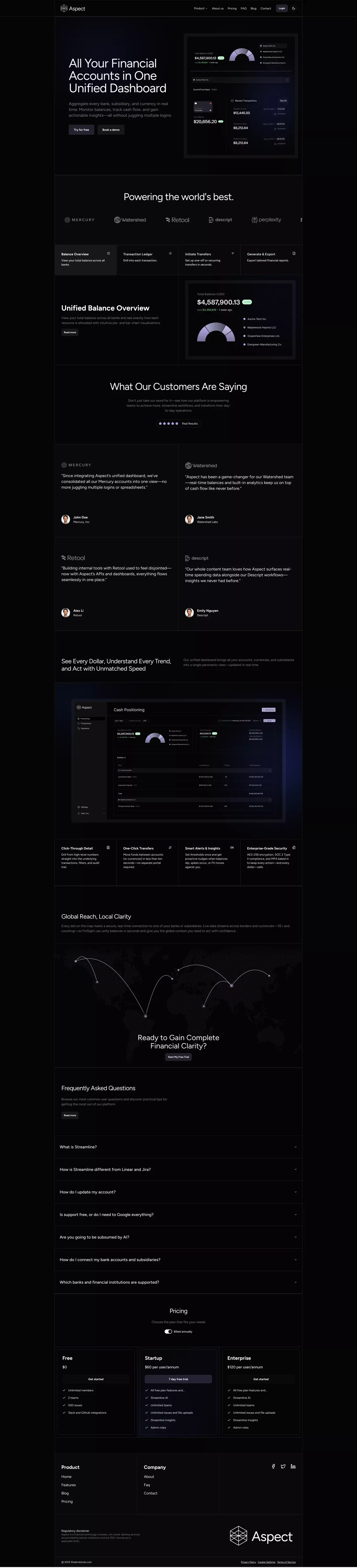 Aspect - Modern Next.js Template - Template design