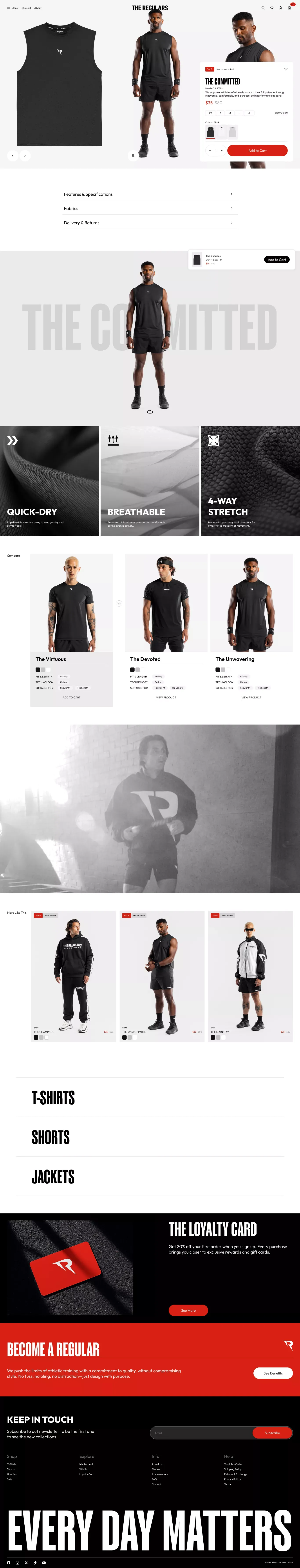 The Committed - Product page design