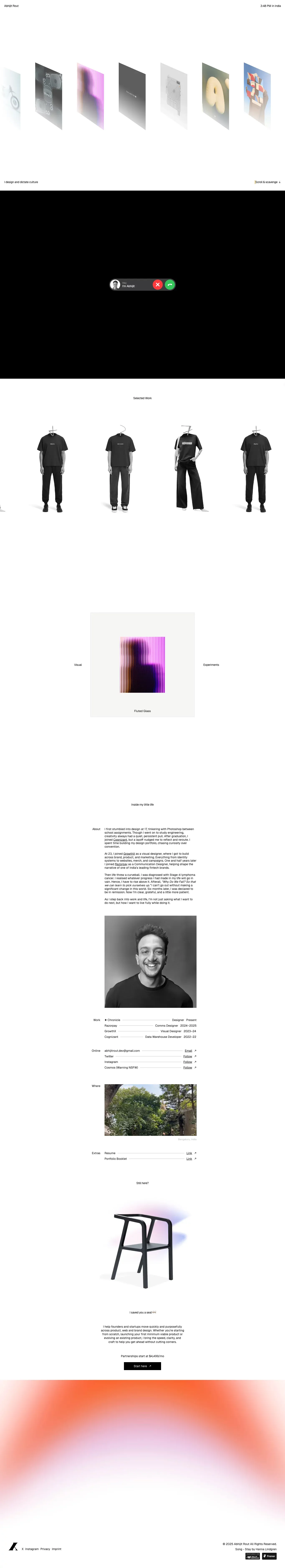 Abhijit Rout - Creative Designer - Portfolio design