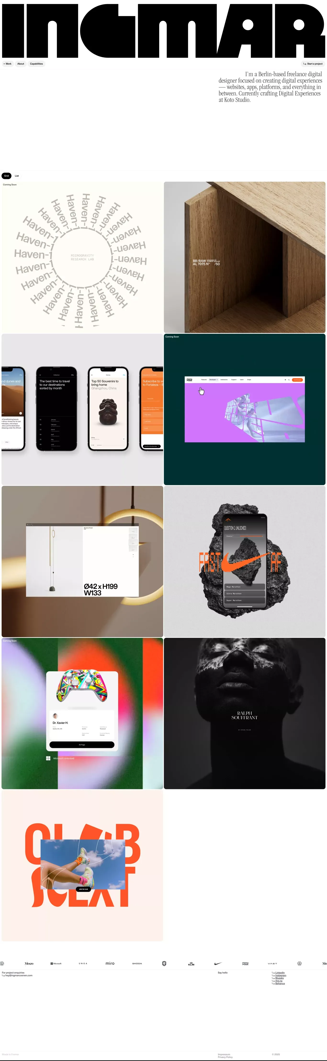Ingmar Coenen - Digital Design Portfolio - Portfolio design