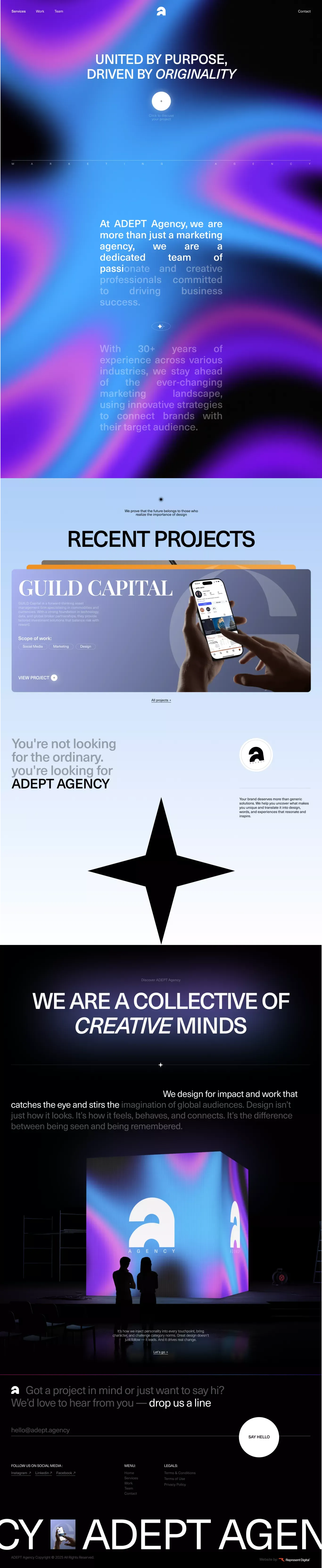 Adept Agency – united by purpose, driven by originality - Ecommerce design