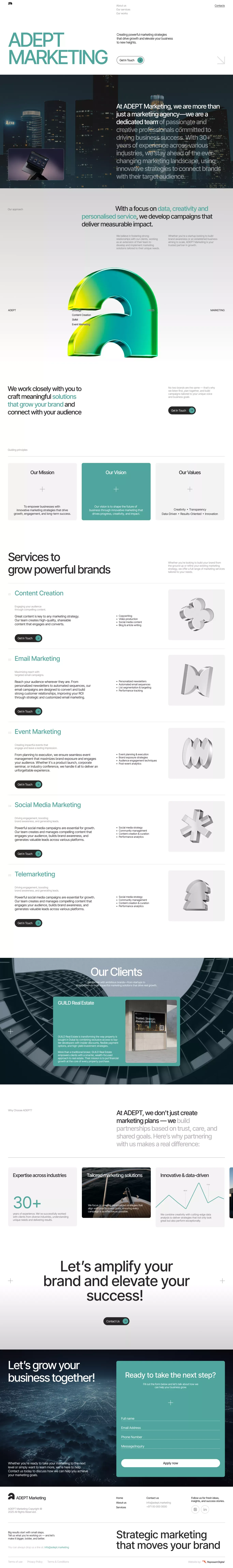 ADEPT Marketing - Ecommerce design