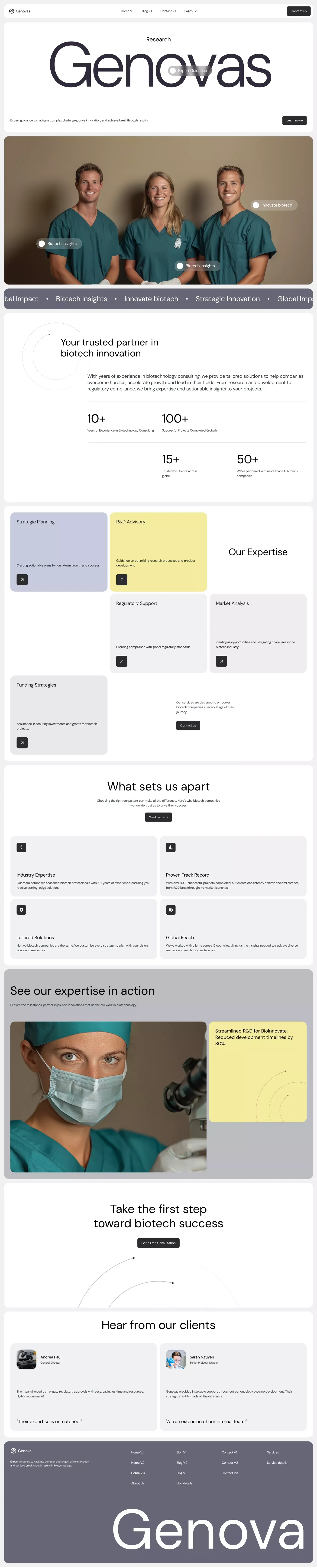 Genovas - Webflow Website Template - Template design