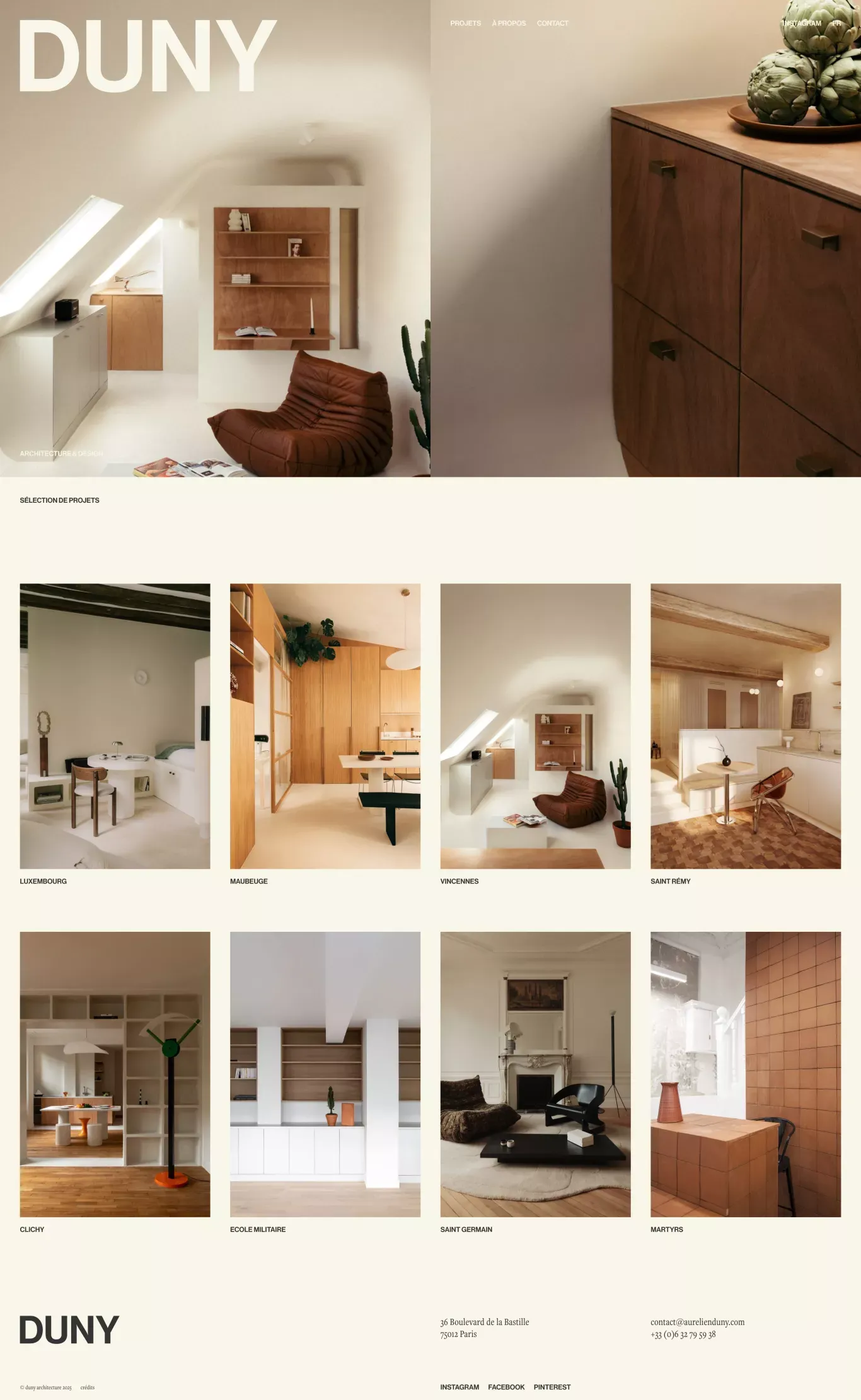 Duny Architecture - Portfolio design