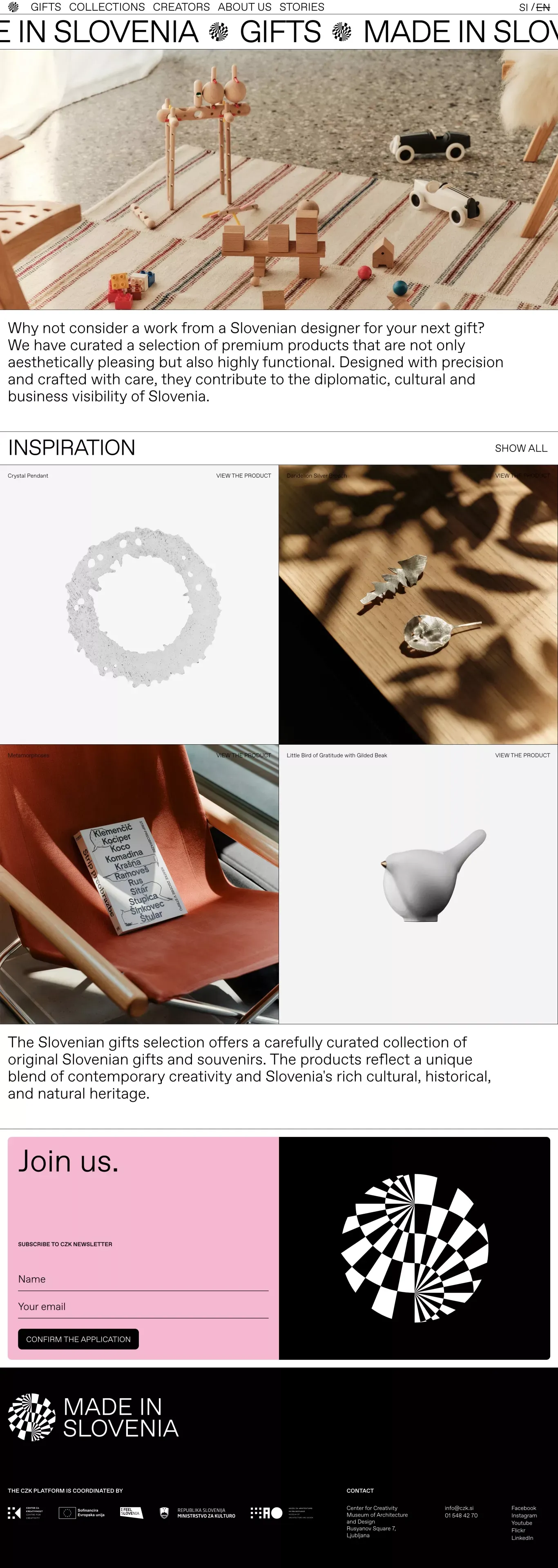 Kolekcije • Darila • MadeinSlovenia - Ecommerce design
