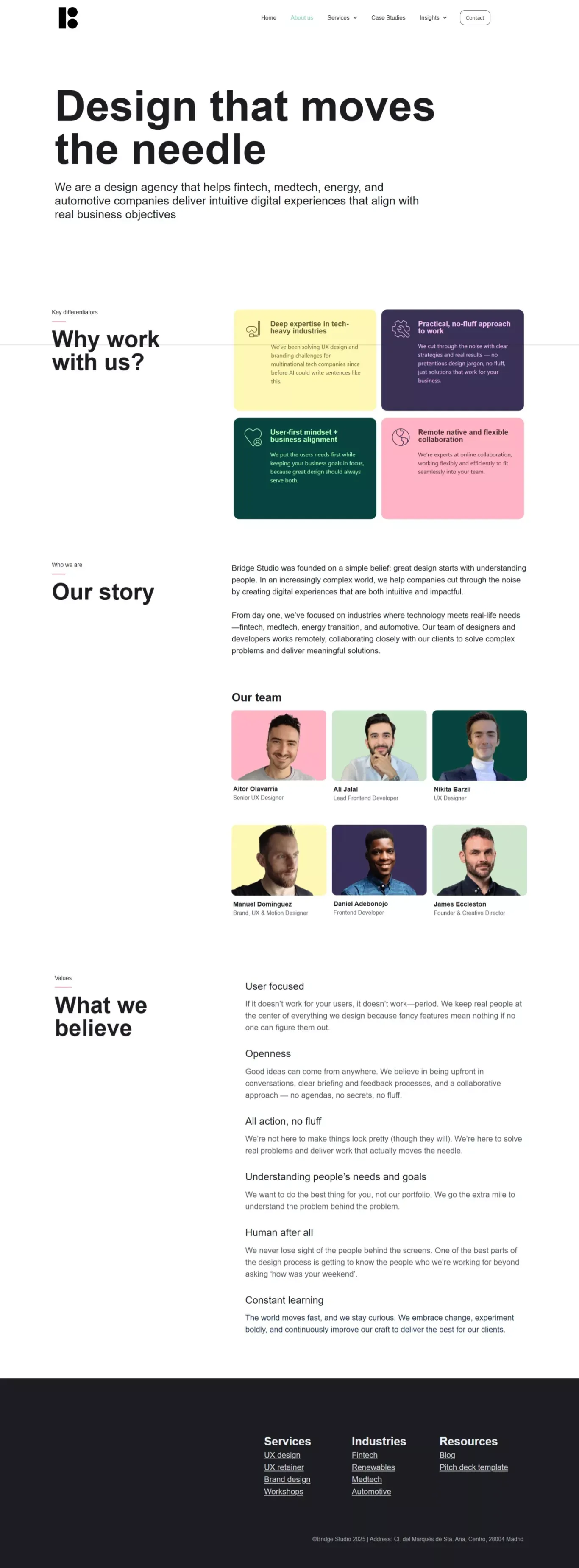 About us - Bridge Studio - About Us  design